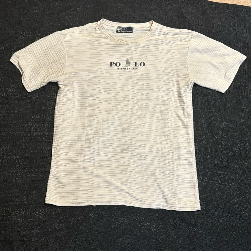 Polo Ralph Lauren , Off White, Large, logo in the center of the shirt